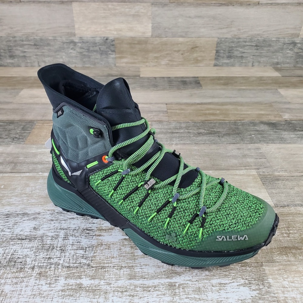 Salewa Dropline Mens Hiking Boots Sz 8.5 Raw‎ Green Pale Frog Lace Up Waterproof